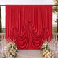 Red Spandex Pre-Sewn Dramatic Drape Backdrop Curtain – 13ft × 20ft 4-Way Stretch Wrinkle-Free 180GSM