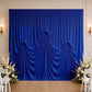 Royal Blue Spandex Pre-Sewn Dramatic Drape Backdrop Curtain – 13ft × 20ft 4-Way Stretch Wrinkle-Free