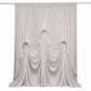 Silver Spandex Pre-Sewn Dramatic Drape Backdrop Curtain – 13ft × 20ft 4-Way Stretch Wrinkle-Free 180