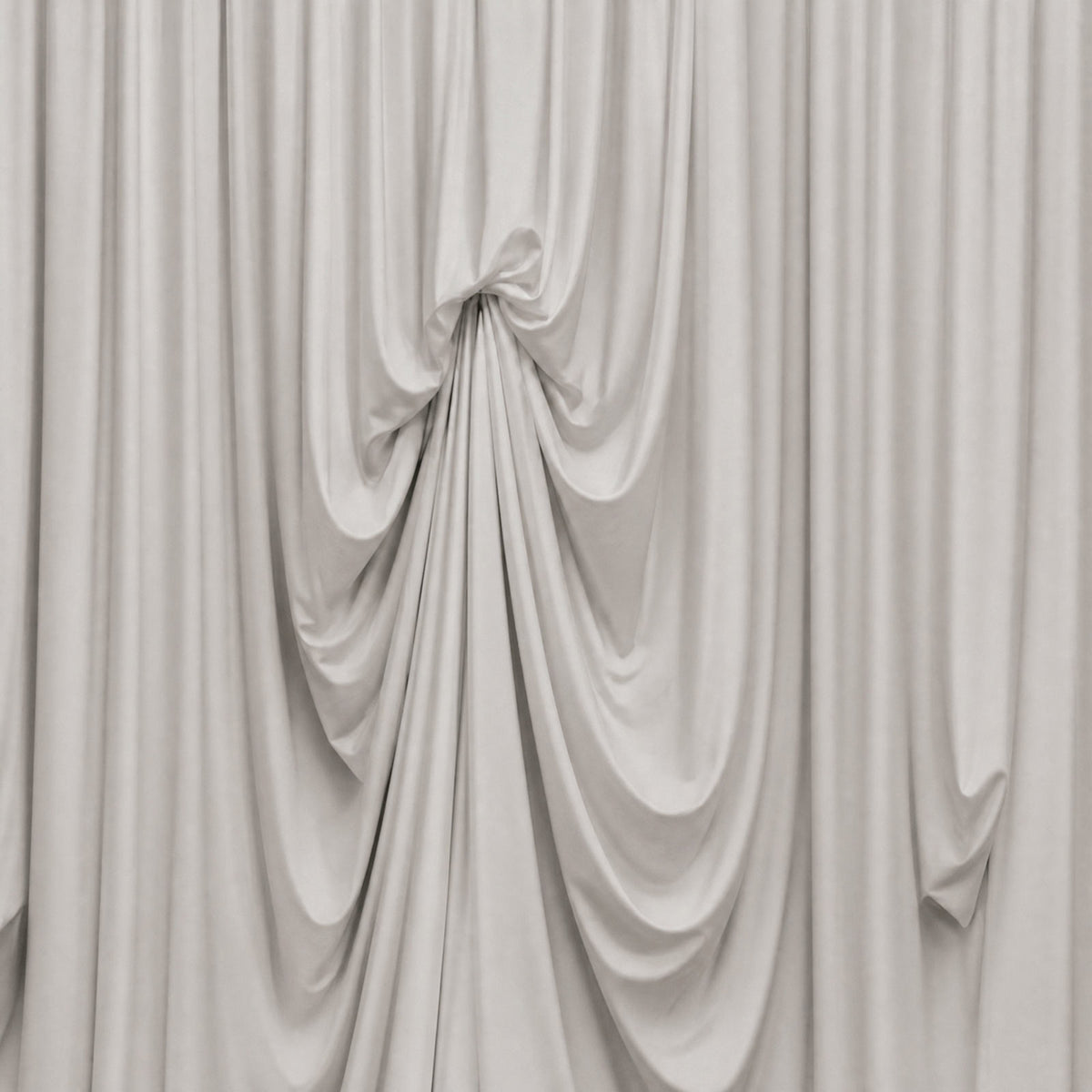 Silver Spandex Pre-Sewn Dramatic Drape Backdrop Curtain – 13ft × 20ft 4-Way Stretch Wrinkle-Free 180