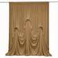 Taupe Spandex Pre-Sewn Dramatic Drape Backdrop Curtain – 13ft × 20ft 4-Way Stretch Wrinkle-Free 180G