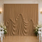 Taupe Spandex Pre-Sewn Dramatic Drape Backdrop Curtain – 13ft × 20ft 4-Way Stretch Wrinkle-Free 180G