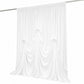 White Spandex Pre-Sewn Dramatic Drape Backdrop Curtain – 13ft × 20ft 4-Way Stretch Wrinkle-Free 180G