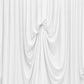 White Spandex Pre-Sewn Dramatic Drape Backdrop Curtain – 13ft × 20ft 4-Way Stretch Wrinkle-Free 180G