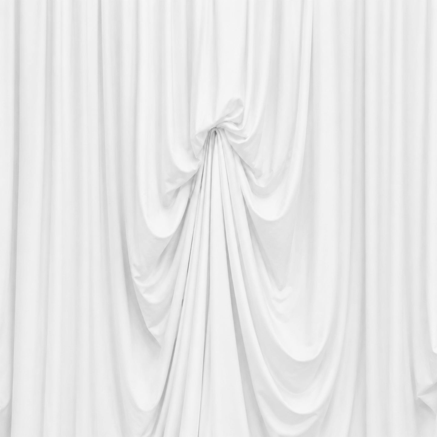 White Spandex Pre-Sewn Dramatic Drape Backdrop Curtain – 13ft × 20ft 4-Way Stretch Wrinkle-Free 180G