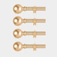 42"-126" Adjustable Curtain Rod Set, Gold, Round Finials