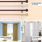42"-126" Adjustable Curtain Rod Set, White, Round Finials