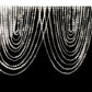 Crystal beaded curtain valance with diamond cut design, 23"x42".