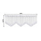 Clear Acrylic Beaded Curtain Valance with White Flower Petals – Backdrop Topper for Stage, Arch & Ev