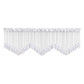 Clear Acrylic Beaded Curtain Valance with White Flower Petals – Backdrop Topper for Stage, Arch & Ev