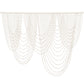 White Faux Pearl Beaded Curtain Backdrop, Multi Swag Drape Valance for Wedding Arch, Doorway & Event