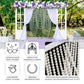 White faux pearl beaded curtain backdrop for doorway or wall décor.