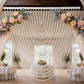 Faux Pearl Beaded Curtain – White Single Swag Valance Backdrop for Doorway, Arch or Wall Décor, 4ft 