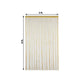 Gold 3 Feet x 8 Feet Silk Tasseled String Curtains Room Divider Panels