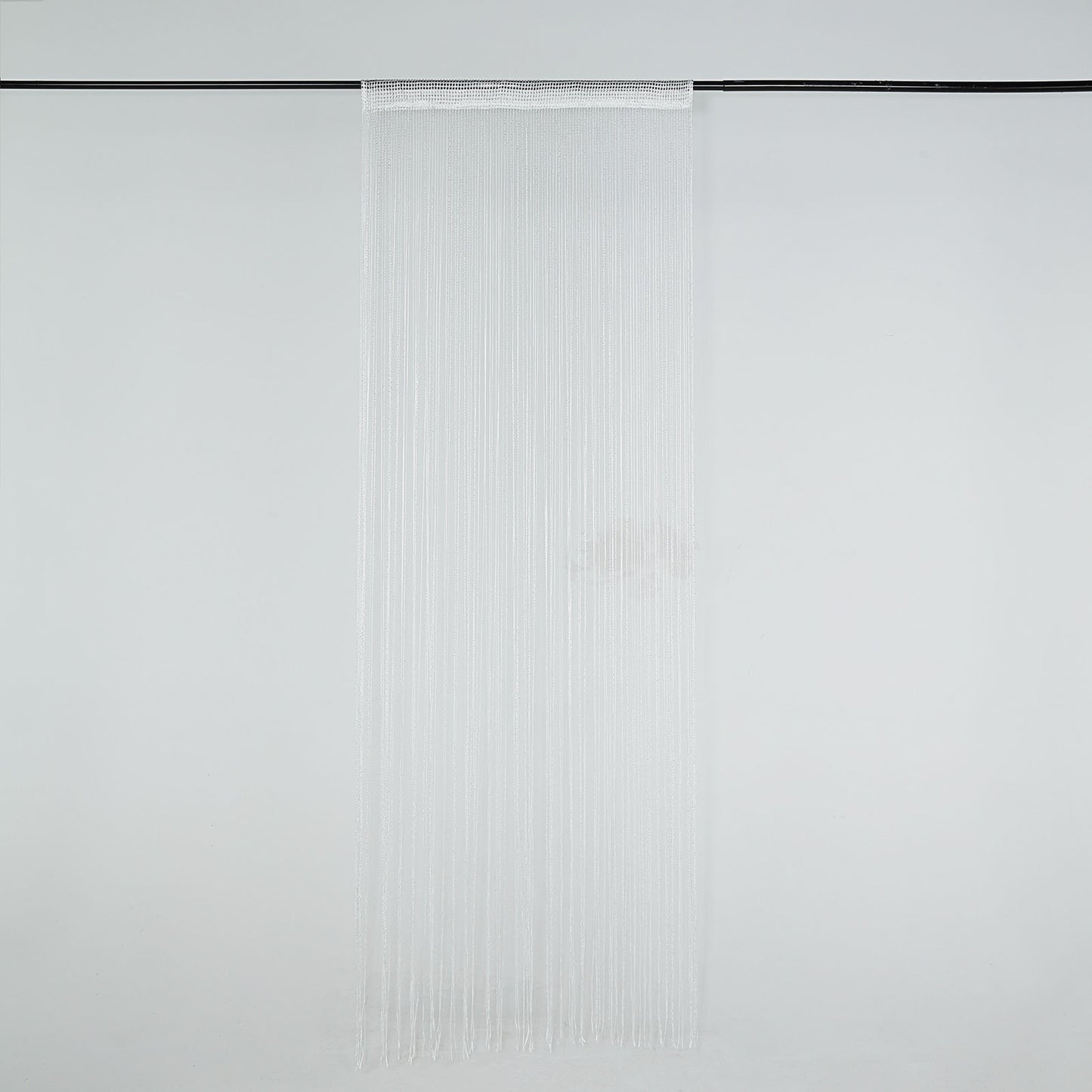 White silk tassel string curtain panel, decorative room divider.
