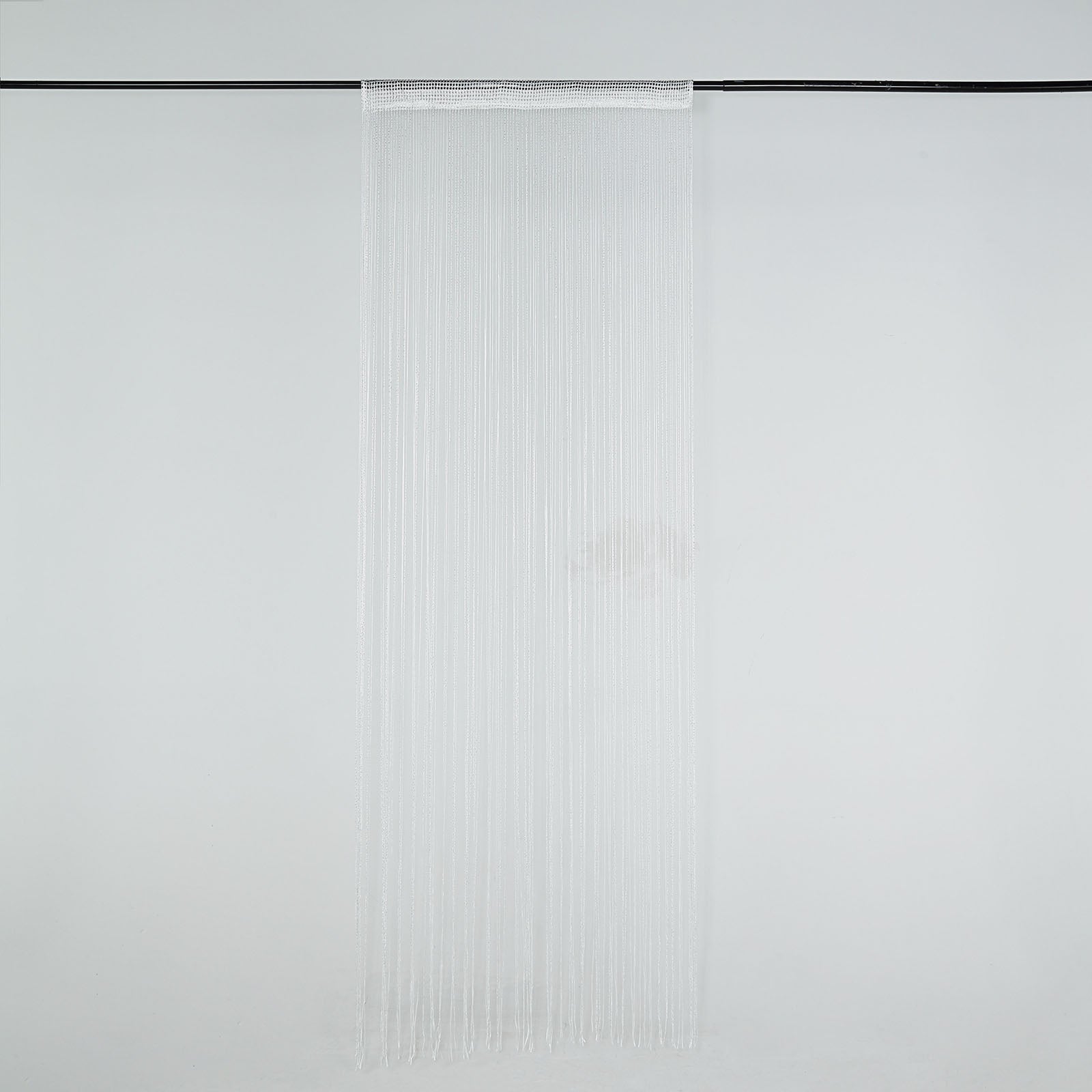 White silk tassel string curtain panel, decorative room divider.