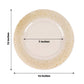 13" clear and gold pearl beaded disposable wedding charger plate.