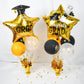 6 Pack Metallic Gold Star Foil Spray Centerpiece Table Decoration, 13" Free Standing Gleam 'N Burst Party Accessories