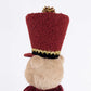 Teddy Bear Nutcracker Soldier Figurine with Red Jacket, Drum & Gold Trim - 45" Tall Freestanding Chr