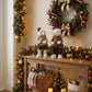 Set of 2 Boy & Girl Plush Teddy Bear Figurines, 24" Tall, Natural Knit Jackets - Freestanding Christ