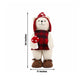 White Plush Teddy Bear Gnome Christmas Figurine, 24" Tall, Red Plaid Outfit, Holding Mushroom - Free