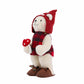 White Plush Teddy Bear Gnome Christmas Figurine, 24" Tall, Red Plaid Outfit, Holding Mushroom - Free