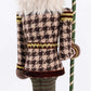 Nutcracker Soldier Figurine with Green Houndstooth Jacket, Star Staff & Gold Trim - 45" Tall Freesta
