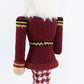 Nutcracker Soldier Figurine with Red Houndstooth Jacket & Pants, Star Staff & Gold Trim - 45" Tall F