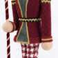 Nutcracker Soldier Figurine with Red Houndstooth Jacket & Pants, Star Staff & Gold Trim - 45" Tall F