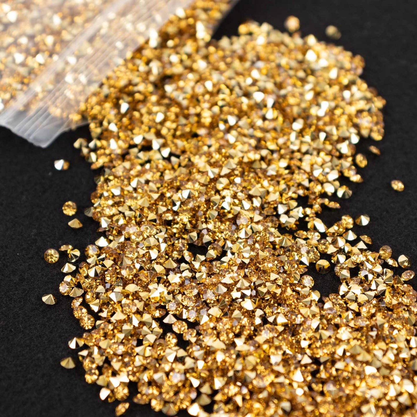 14400 Pcs Gold Rhinestones Wedding Table Scatters, Faux Diamond Gems Vase Fillers - 3mm