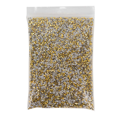 Radiant Elegance with Gold and Silver Rhinestones