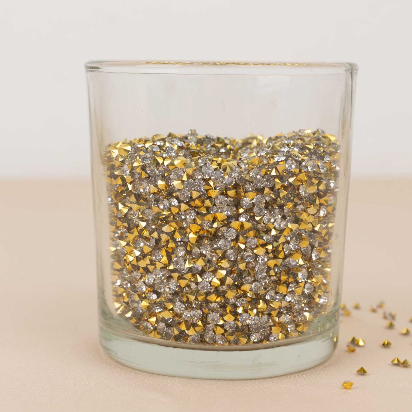 14400 Pcs Gold Silver Rhinestones Wedding Table Scatters, Faux Diamond Gems Vase Fillers - 3mm