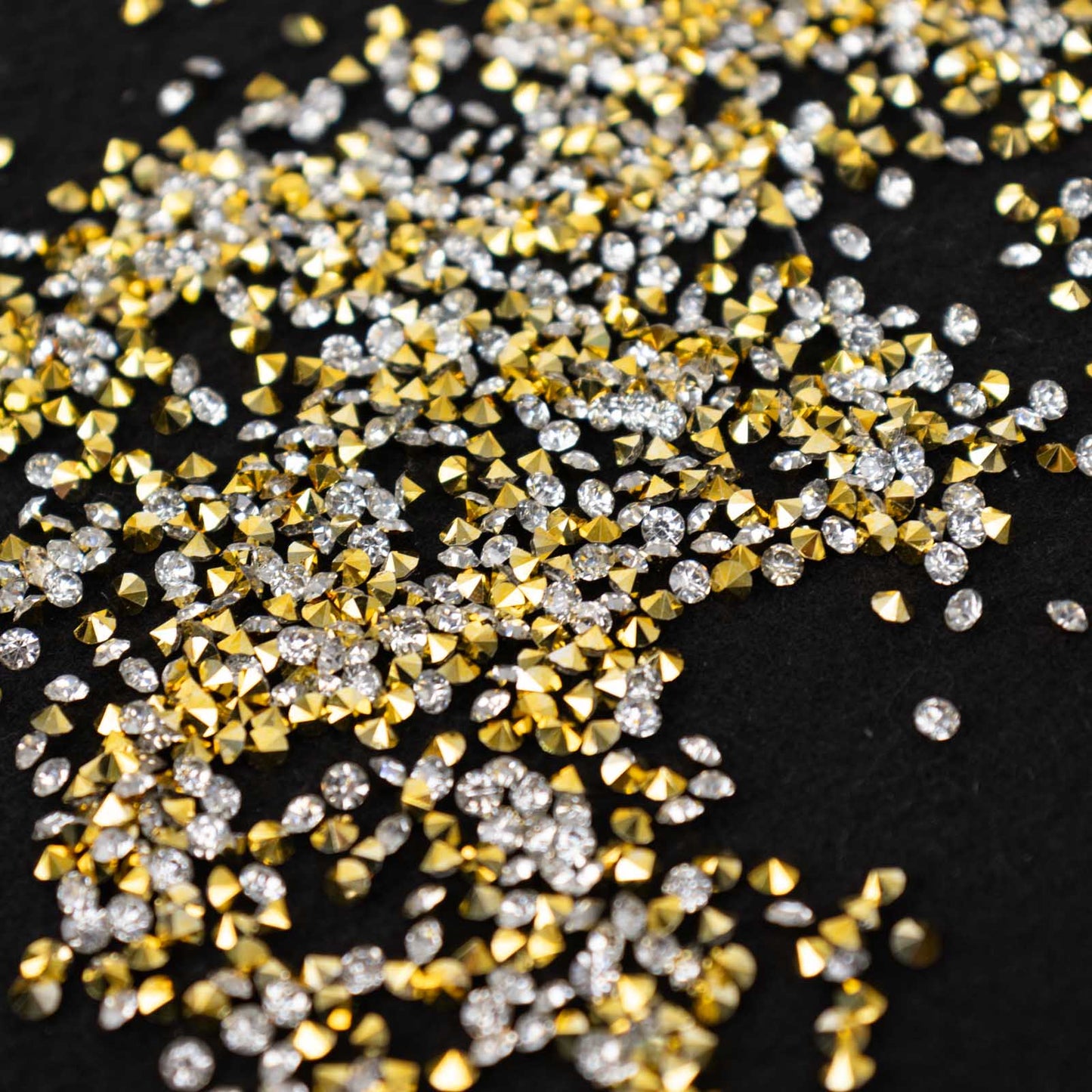 14400 Pcs Gold Silver Rhinestones Wedding Table Scatters, Faux Diamond Gems Vase Fillers - 3mm