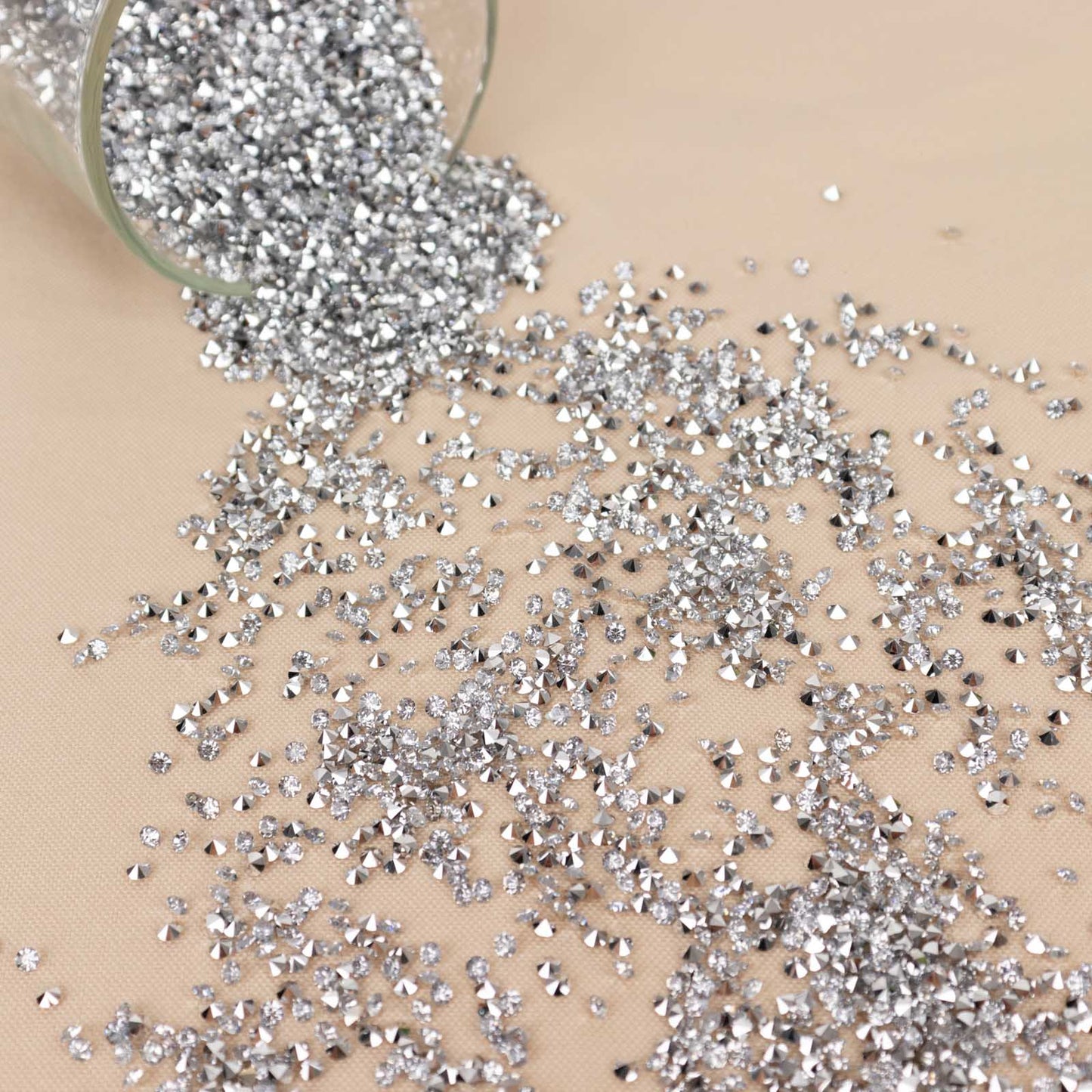 14400 Pcs Silver Rhinestones Wedding Table Scatters, Faux Diamond Gems Vase Fillers - 3mm