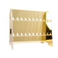 25" Gold Mirror Finish 2-Tier 18 Champagne Glass Holder With Stand, Foam Board Wine Glass Rack