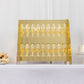25" Gold Mirror Finish 2-Tier 18 Champagne Glass Holder With Stand, Foam Board Wine Glass Rack