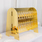 25" Gold Mirror Finish 2-Tier 18 Champagne Glass Holder With Stand, Foam Board Wine Glass Rack