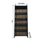 5ft Glossy Black 5-Tier 40 Champagne Glass Holder Wall Stand, Wine Glass Standing Rack