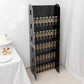 5ft Glossy Black 5-Tier 40 Champagne Glass Holder Wall Stand, Wine Glass Standing Rack