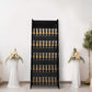 5ft Glossy Black 5-Tier 40 Champagne Glass Holder Wall Stand, Wine Glass Standing Rack