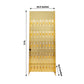 5ft Gold Mirror Finish 5-Tier 40 Champagne Glass Holder Wall Stand, Foam Board Wine Glass Standing Rack