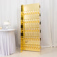 5ft Gold Mirror Finish 5-Tier 40 Champagne Glass Holder Wall Stand, Foam Board Wine Glass Standing Rack