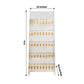5ft Silver Mirror Finish 5-Tier 40 Champagne Glass Holder Wall Stand, Foam Board Wine Glass Standing Rack