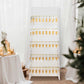 5ft Silver Mirror Finish 5-Tier 40 Champagne Glass Holder Wall Stand, Foam Board Wine Glass Standing Rack