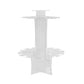 Clear acrylic champagne glasses display stand for 23 flutes and 1 bottle.