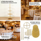 Gold 5-tier metal cupcake holder and champagne tower display stand.