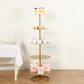 5 Tier Round Gold Metal Cupcake Holder Dessert Display Stand, 4.5ft Tall Champagne Tower Floor Stand