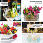 Colorful bamboo wooden tongs for eco-friendly entertaining and decoration.