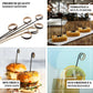 5" Eco-friendly black loop ring party picks, bamboo skewers for cocktails and appetizers.