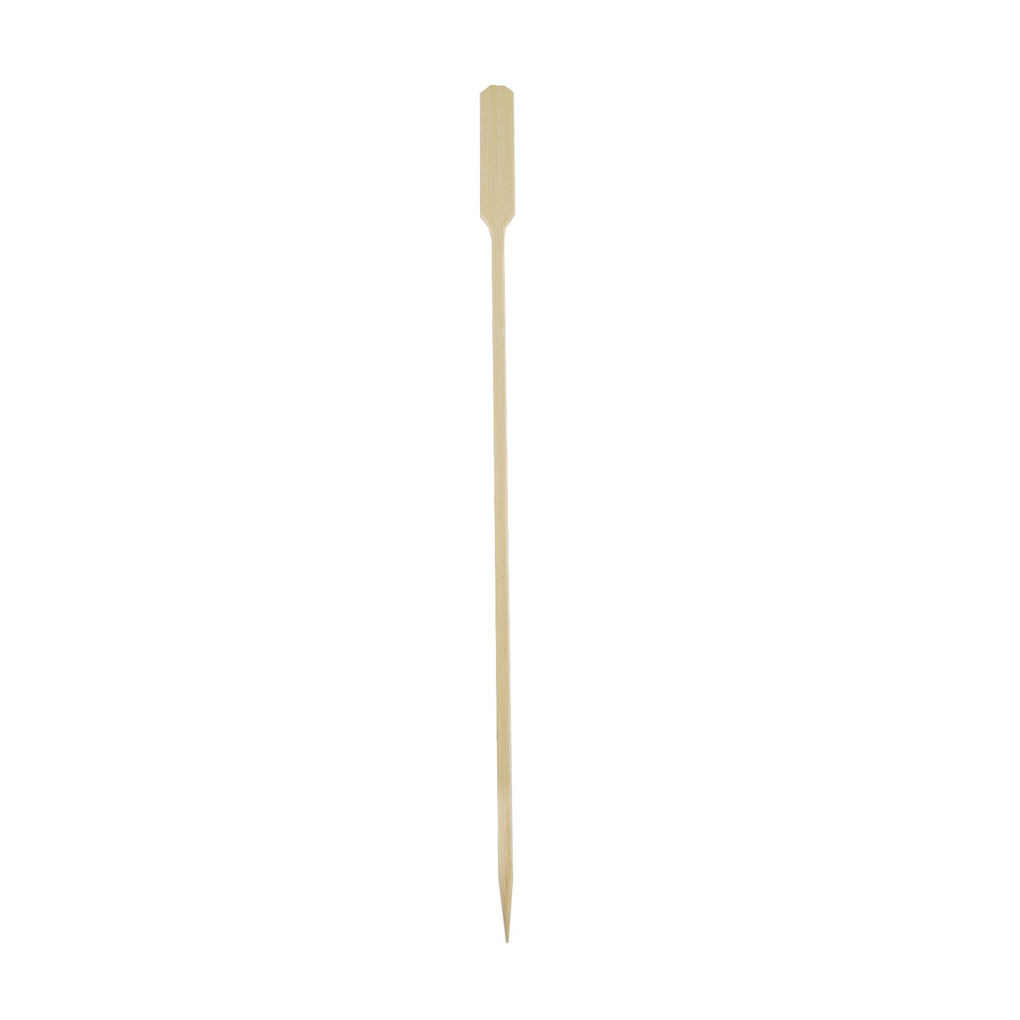 100 Pack | 10" Eco Friendly Paddle Party Picks, Bamboo Skewers, Decorative Top Cocktail Sticks